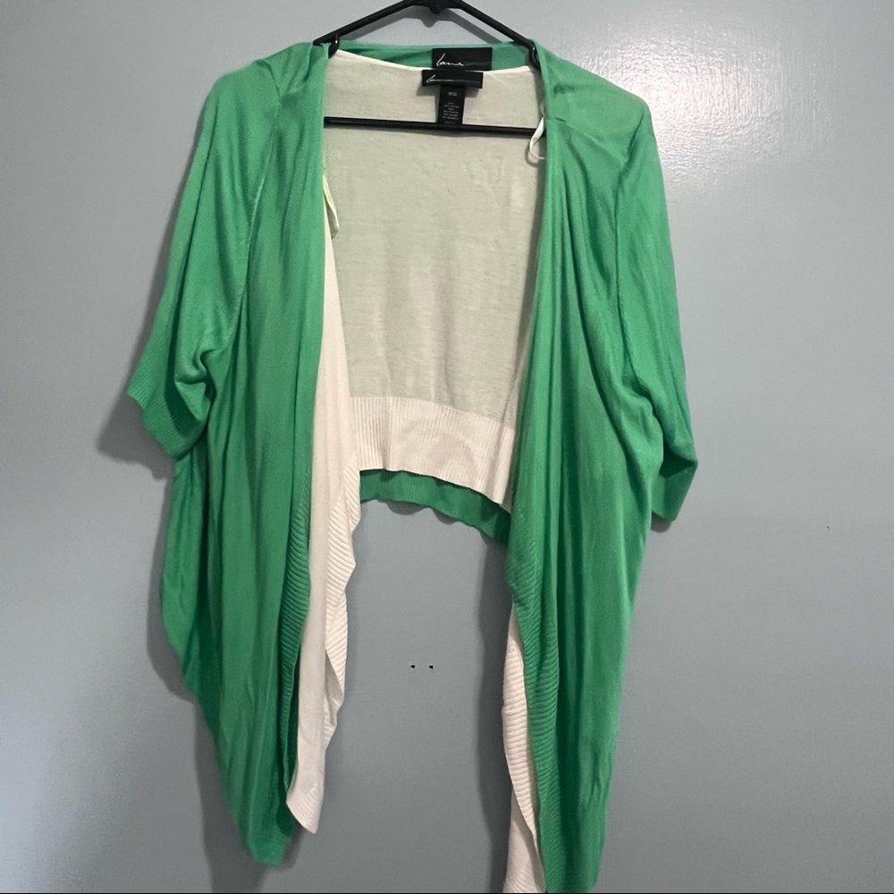 Lane Bryant Short Sleeve Shaws Bundle White/Green18/20
